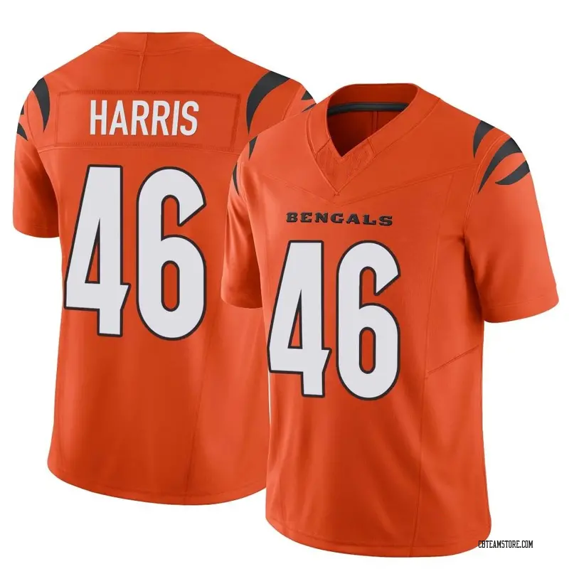 Men's Cincinnati Bengals #46 Clark Harris Black Team Color Vapor  Untouchable Limited Player 100th Season Football Jersey Size S