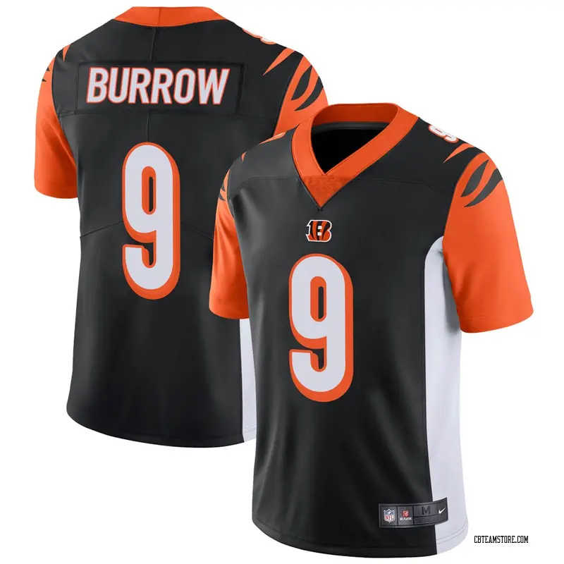 Men's Joe Burrow Cincinnati Bengals 100th Vapor Jersey - Black Limited